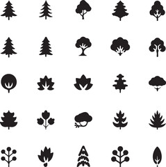Pine Tree Silhouette SVG Bundle – Rustic Forest Clipart for Cricut & Laser Cutting

