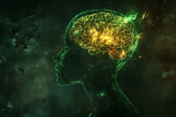 Abstract representation of a mind's neural pathways.