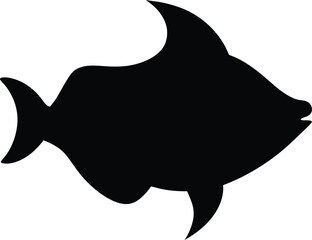 cow fish line art silhouette.eps