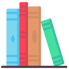 books vector flat icon