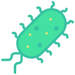 bacteria vector flat icon