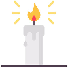 candle vector flat icon