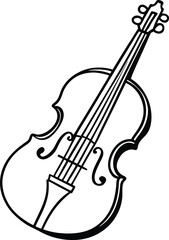 Obraz premium cello line art