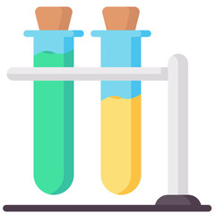 test tube vector flat icon
