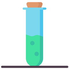 lab tube vector flat icon