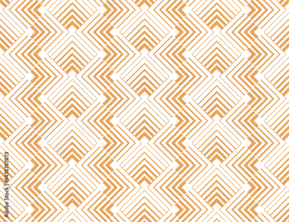 Poster Abstract geometric pattern. A seamless vector background. White and golden ornament. Graphic modern pattern. Simple lattice graphic design