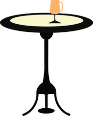 cafe table icon vector silhouette