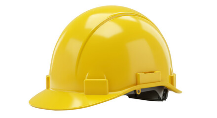 Yellow Hard Hat Isolated on White Background for Construction Safety