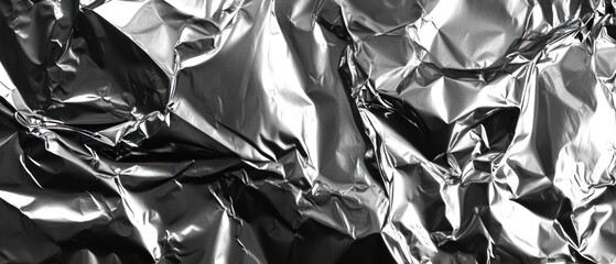 Crumpled aluminum foil texture