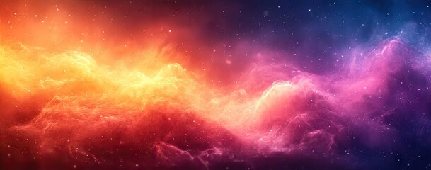 Vibrant colorful cosmic nebula display