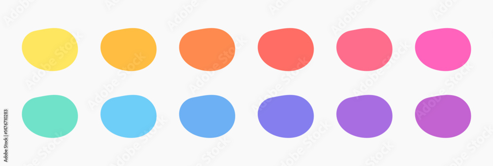 Canvas Prints blob banners colors set. irregular shaped circle backgrounds. quote bubbles color palette. vector il