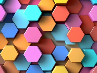 Colorful Hexagon Pattern