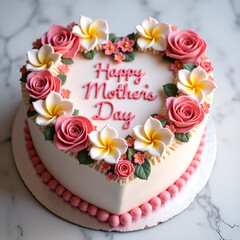 birthday cake with roses