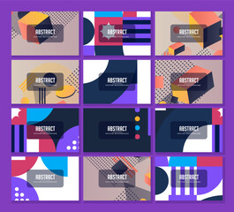 Abstract Background Design Modern And Colorful Multiple Background