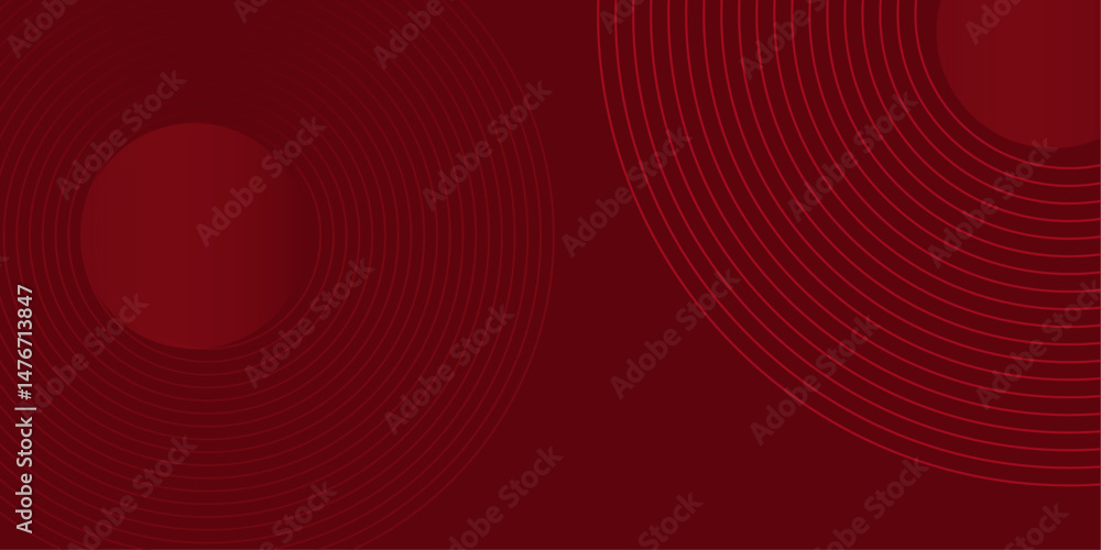 Poster red abstract circle background with dynamic shapes composition modern abstract design illustration