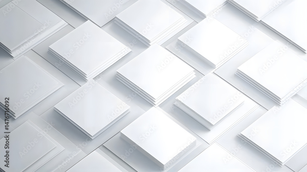 Poster abstract white background with texture pattern, layered geometric triangle shapes, white and grey gl