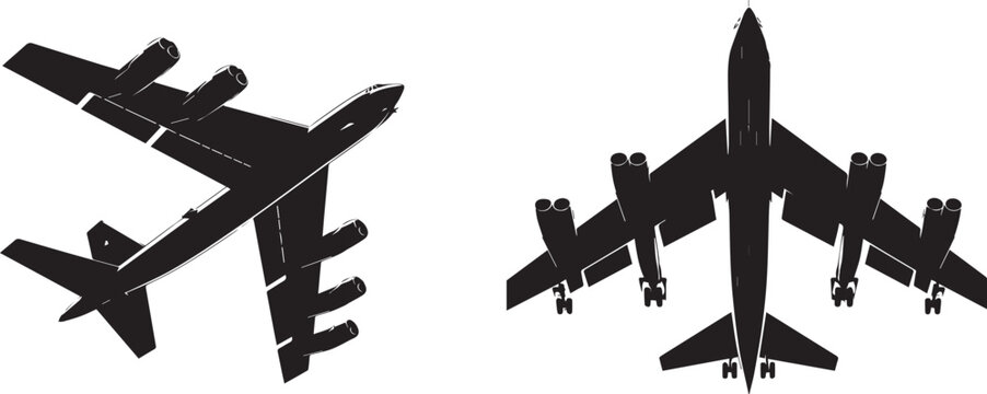 B-52 Stratofortress Jet Vector &ndash; Iconic Long-Range Strategic Bomber Aircraft Design