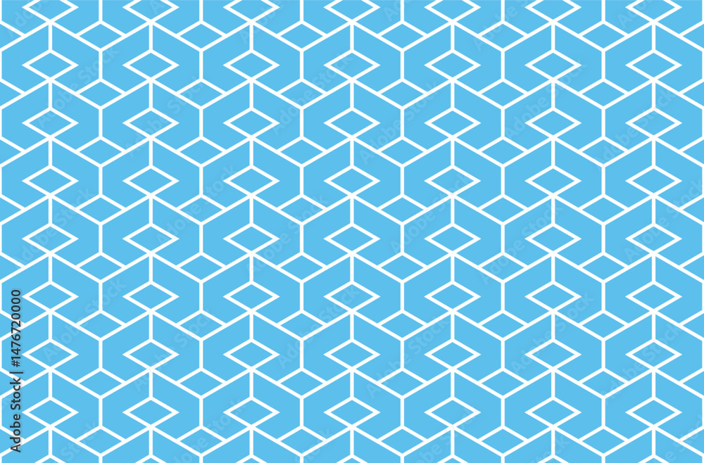Aufkleber The geometric pattern with lines. Seamless vector background. White and blue texture. Graphic modern pattern. Simple lattice graphic design