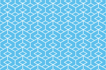 The geometric pattern with lines. Seamless vector background. White and blue texture. Graphic modern pattern. Simple lattice graphic design