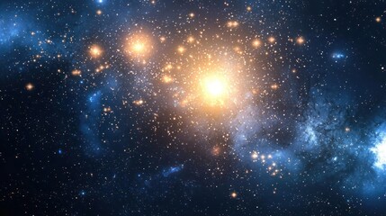 Obraz premium A cluster of young, bright stars