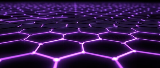 Obraz premium Purple hexagon pattern
