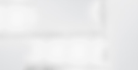 Blurred gray frosted glass. Window or shower wall backdrop with shadows and reflections.