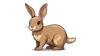 Obraz premium Cute Rabbit Wild Animal Cartoon Vector Icon for Illustrations and Designs
