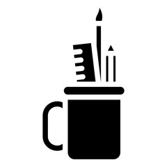 pencil holder glyph icon