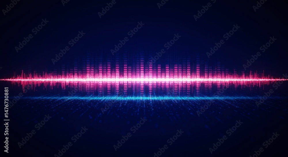 Poster abstract audio wave visualizer