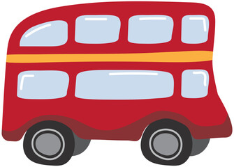 vector illustration of double decker bus