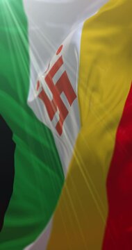Jain Flag. Loop. 4K Vertical