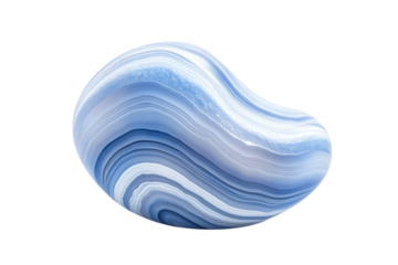 Stunning Blue Agate Stone Graphic Design . Transparent background PNG