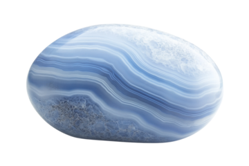 Stunning Blue Agate Gemstone . Transparent background PNG