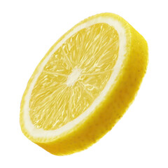 lemon slice isolated on white background