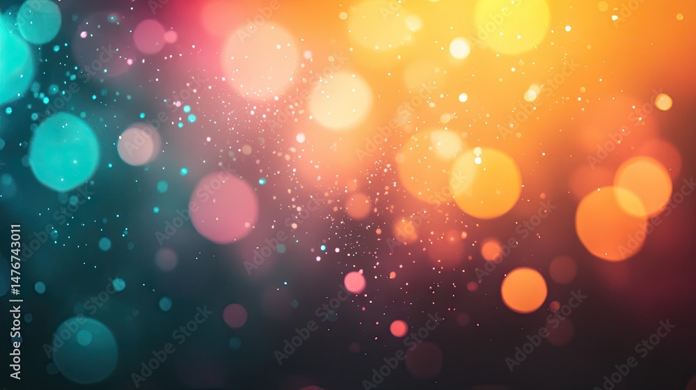 Poster vibrant colorful bokeh abstract background image.
