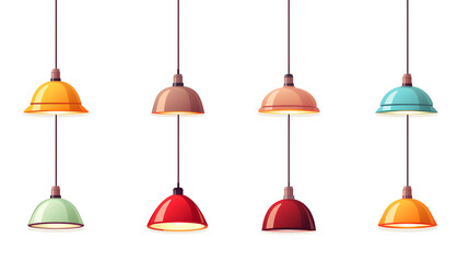 Professional Fluorescent Ceiling Lamps Isolated on White Background for Modern Interior Lighting Solutions