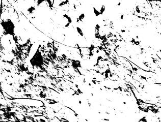 Abstract grunge black and white distressed wall texture background, Black and White Grunge Texture Background, Distressed Concrete Surface Texture, Isolated on transparent background, PNG