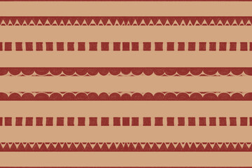 Abstract geometric shapes square triangle and semicircle    in ancient wall painting concept 