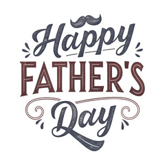 Happy Father&rsquo;s Day Retro Script Text