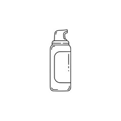 Icon of a mousse bottle representing skincare concepts and beauty products