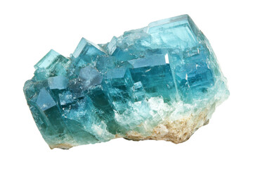 Obraz premium Stunning Aquamarine Crystal Specimen . Transparent background PNG
