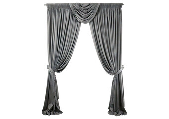 Stylish Drapery details Gray isolated on transparent or white background