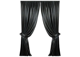 Stylish Drapery details Black isolated on transparent or white background