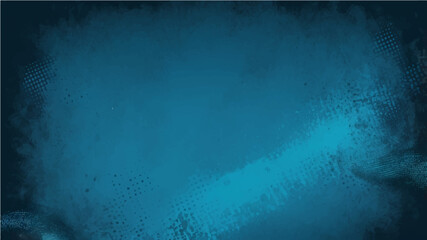 Abstract blue grunge background with halftone effect.