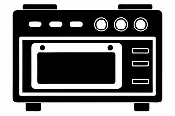 oven sihouette black vector