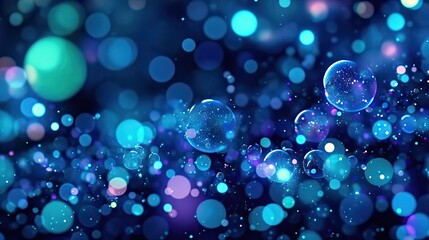 Abstract digital design with vibrant, glowing circles.