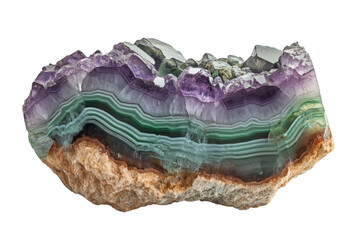 Obraz premium Stunning Multi-Colored Gemstone Specimen . Transparent background PNG