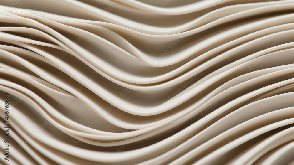 Poster abstract cream colored wave pattern representing silk fabric or textured surface