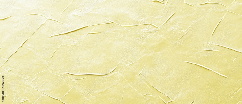 Poster pale yellow abstract texture close up shot of plastered wall surface with linear marks and subtle sh