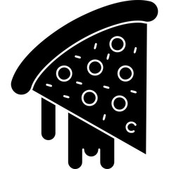 Pizza Slice Icon Vector Element